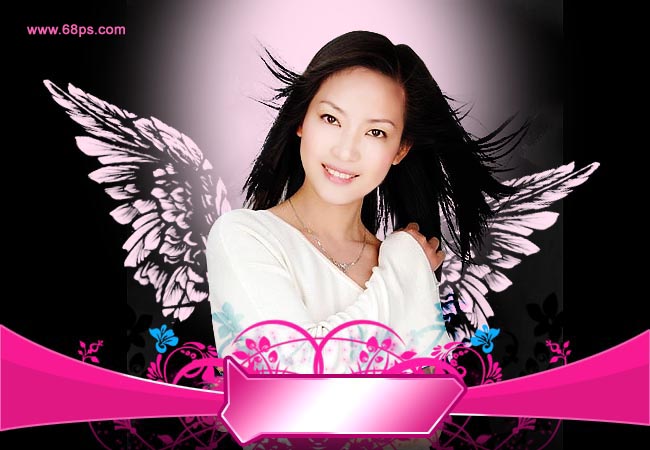 给美女添加天使翅膀的PS教程