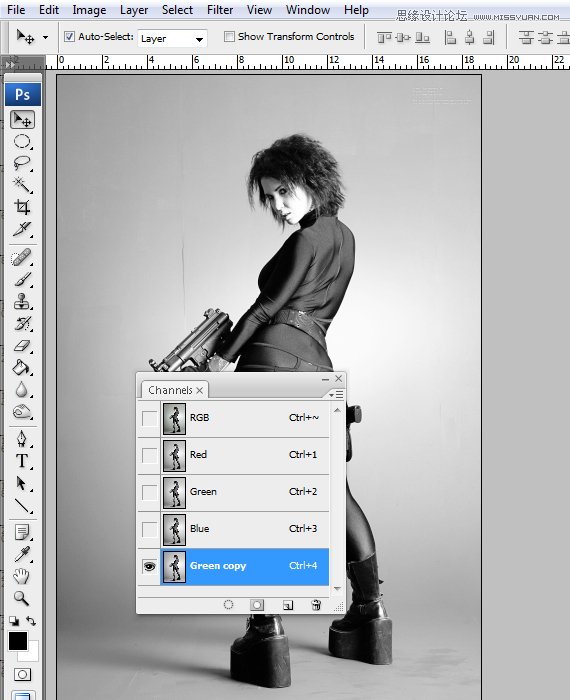Photoshop合成Tron风格的科幻插图教程,全福编程网