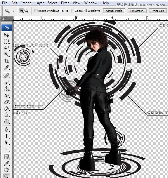 Photoshop合成Tron风格的科幻插图教程,全福编程网