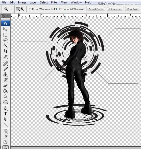Photoshop合成Tron风格的科幻插图教程,全福编程网