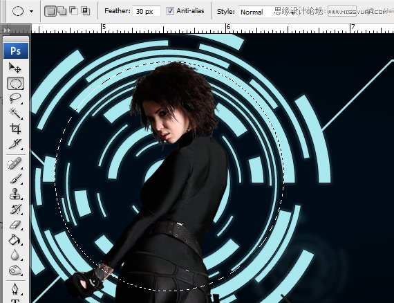 Photoshop合成Tron风格的科幻插图教程,全福编程网