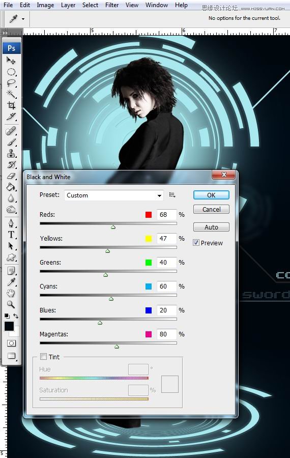 Photoshop合成Tron风格的科幻插图教程,全福编程网