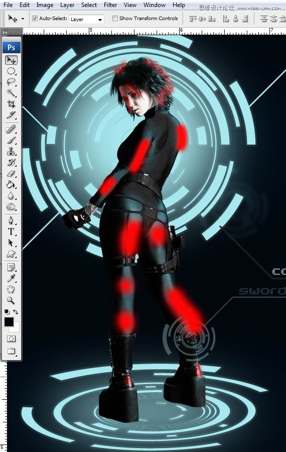 Photoshop合成Tron风格的科幻插图教程,全福编程网