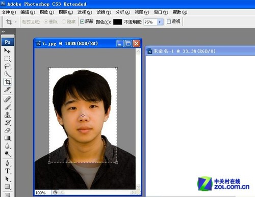对原始照片的头像进行裁剪
