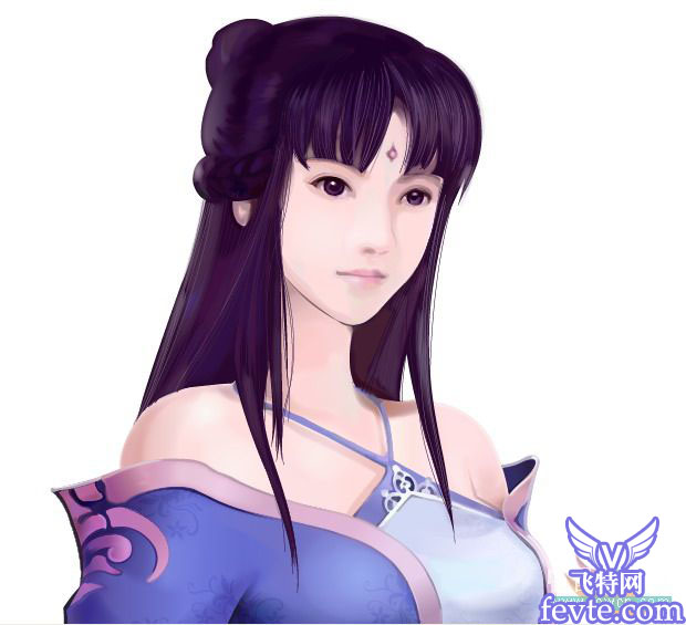Illustrator鼠绘教程：绘制仙剑4美女人物古代美女