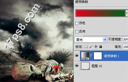 用photoshop合成死亡场景-骷髅与玫瑰