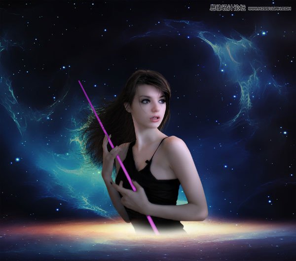 Photoshop合成梦幻绚丽的天使翅膀,PS教程,思缘教程网