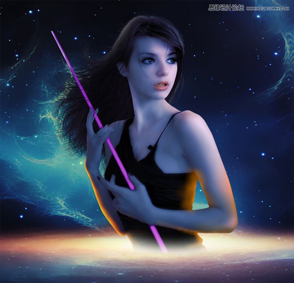 Photoshop合成梦幻绚丽的天使翅膀,PS教程,思缘教程网