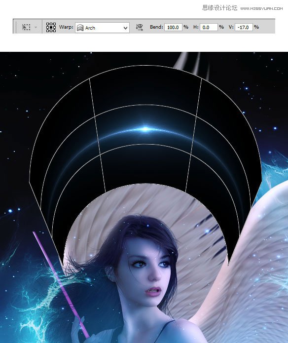 Photoshop合成梦幻绚丽的天使翅膀,PS教程,思缘教程网