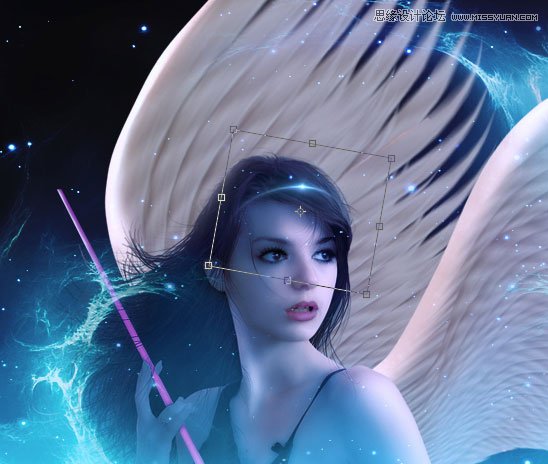 Photoshop合成梦幻绚丽的天使翅膀,PS教程,思缘教程网