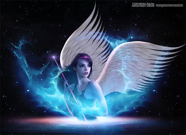 Photoshop合成梦幻绚丽的天使翅膀,PS教程,思缘教程网