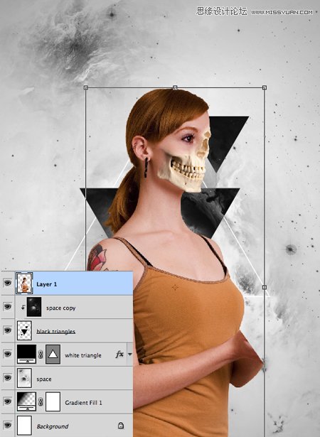 Photoshop合成时尚立体效果的个性海报,全福编程网