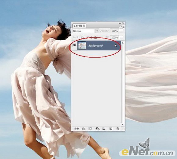 PhotoShop合成美女飞舞的白色长裙教程 全福编程网