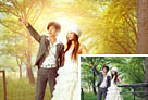 Photoshop给树林婚纱照加上逆光效果技巧 全福编程网教程